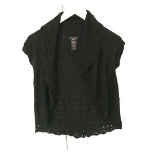 Black crochet cardigan from Guess